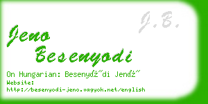 jeno besenyodi business card